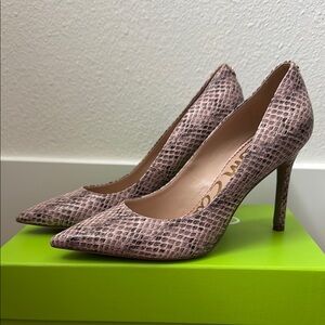Sam Edelman Pink Snakeskin Women's Heels